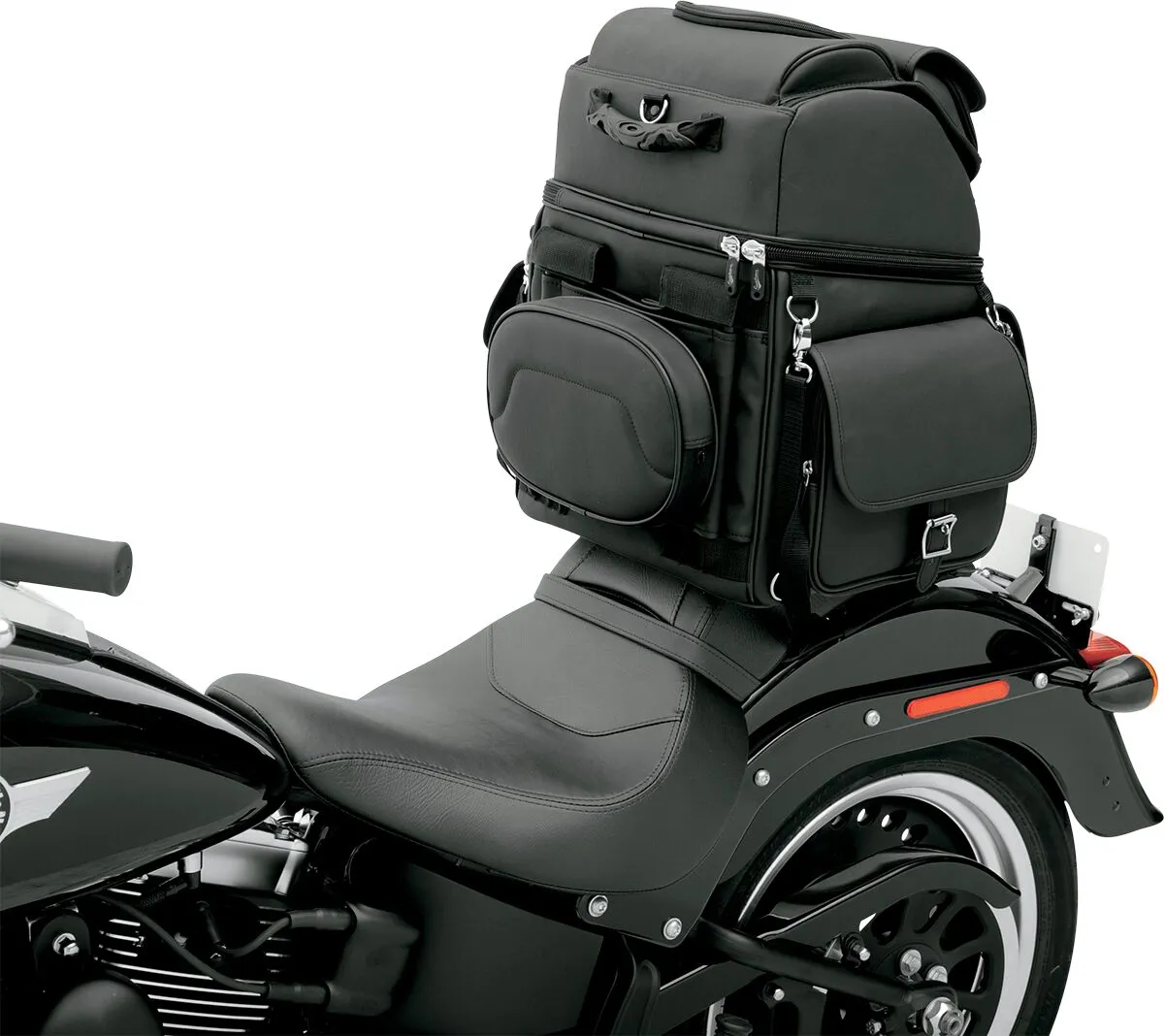 Saddlemen satulalaukku BR3400EX 55,7L, musta (Combination Backrest, Backseat, and Sissy Bar Bag) - Image 2