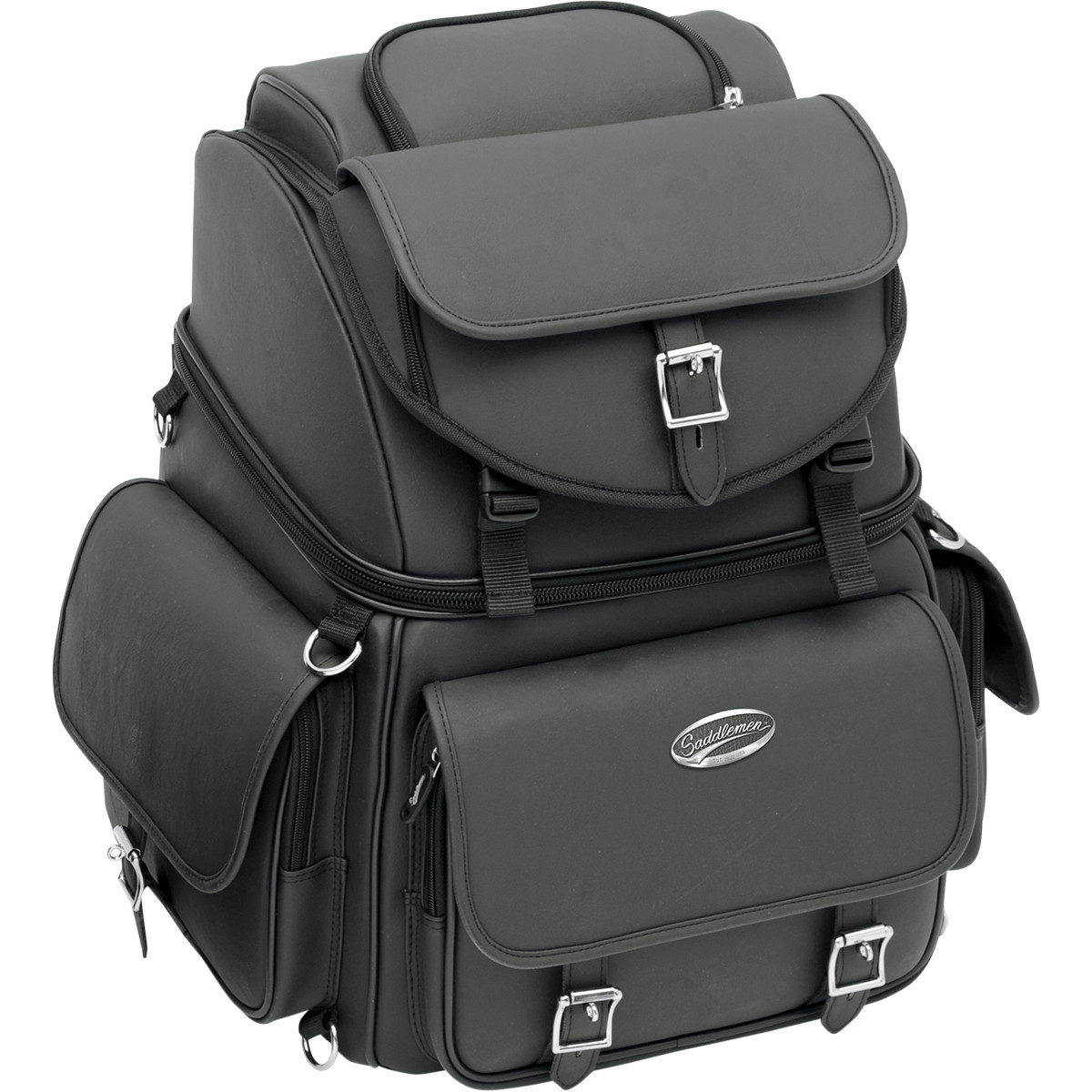 Saddlemen satulalaukku BR3400EX 55,7L, musta (Combination Backrest, Backseat, and Sissy Bar Bag)