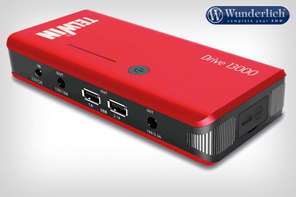 Portable 12 V emergency starter & USB Power Bank Drive 13000 Wunderlich 20191-000