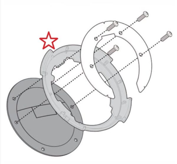 Givi Tanklock kiinnike, Tanklocklaukkujen kiinnittämiseen Z1000 (14-18)