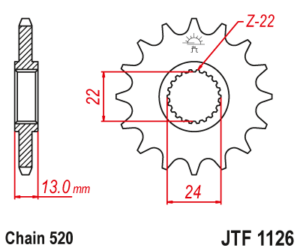 JT ETURATAS 16-hampainen, JTF1126.16