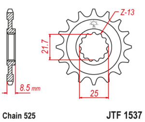 JT ETURATAS 17 hampainen JTF1537.17, Kawasaki