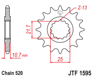 JT ETURATAS 16-hampainen, JTF1595-16