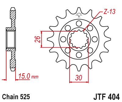 JT F404-17 ETURATAS JT Sprockets F404-17