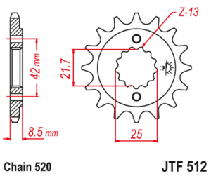 JT ETURATAS 17-hampainen, JTF512.17