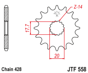 JT ETURATAS 18-hampainen, JTF558.18