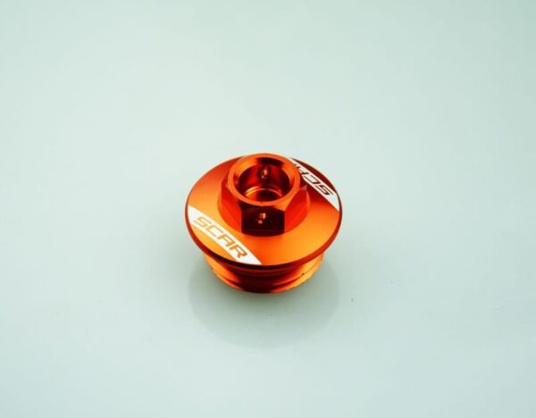 Scar Oil Filler Plug - Ktm 2 Strokes & 4 Strokes 06-17 - Husqvarna 14-17 Orange