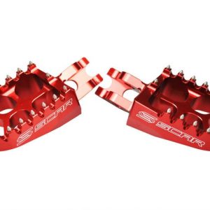 Scar Evolution Footpegs - Suzuki Red color