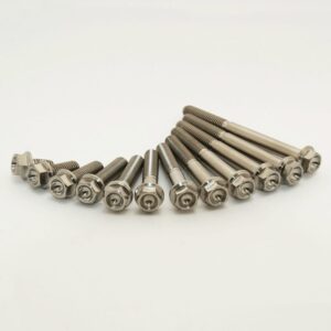 Scar 2 x Titanium hex head flange bolt M6 x 70 - titanium Gr5-Ti