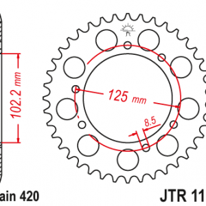 JT TAKARATAS JTR1132.48, 48-hampainen Derbi Senda DRD