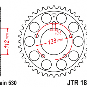 JT TAKARATAS 48-hampainen JTR1871.48, Yamaha YZF-R6