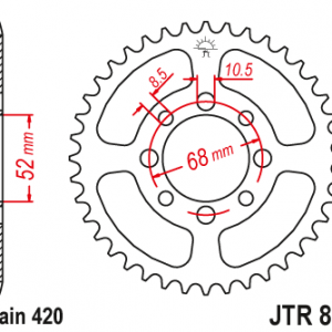 JT TAKARATAS 46-hampainen JTR801.46, Suzuki TS50Xk
