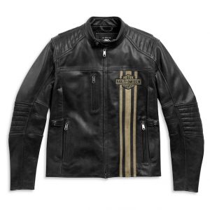 HD Men's H-D Triple Vent Passing Link II Leather Riding Jacket