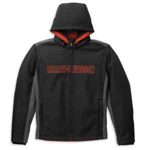 HD Men's Bar & Shield Hooded windproof Softshell Jacket