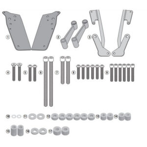 Kappa TAKALAUKUN TELINE, BMW F 750/ 850GS 2018-23, F 800 GS 2024-26