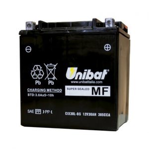 Unibat CIX30L-BS AKKU AGM MF Series 12V 30Ah 385Cca 166x126x175mm