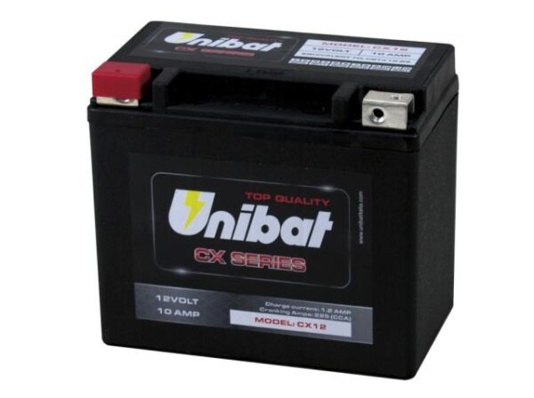 Unibat CX12 AKKU AGM CX Series 12V 10Ah 225Cca 150x87x130mm