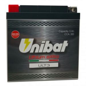 Unibat ULT3 AKKU Lithium eXtra 12V 5Ah 300Cca 135x75x139mm
