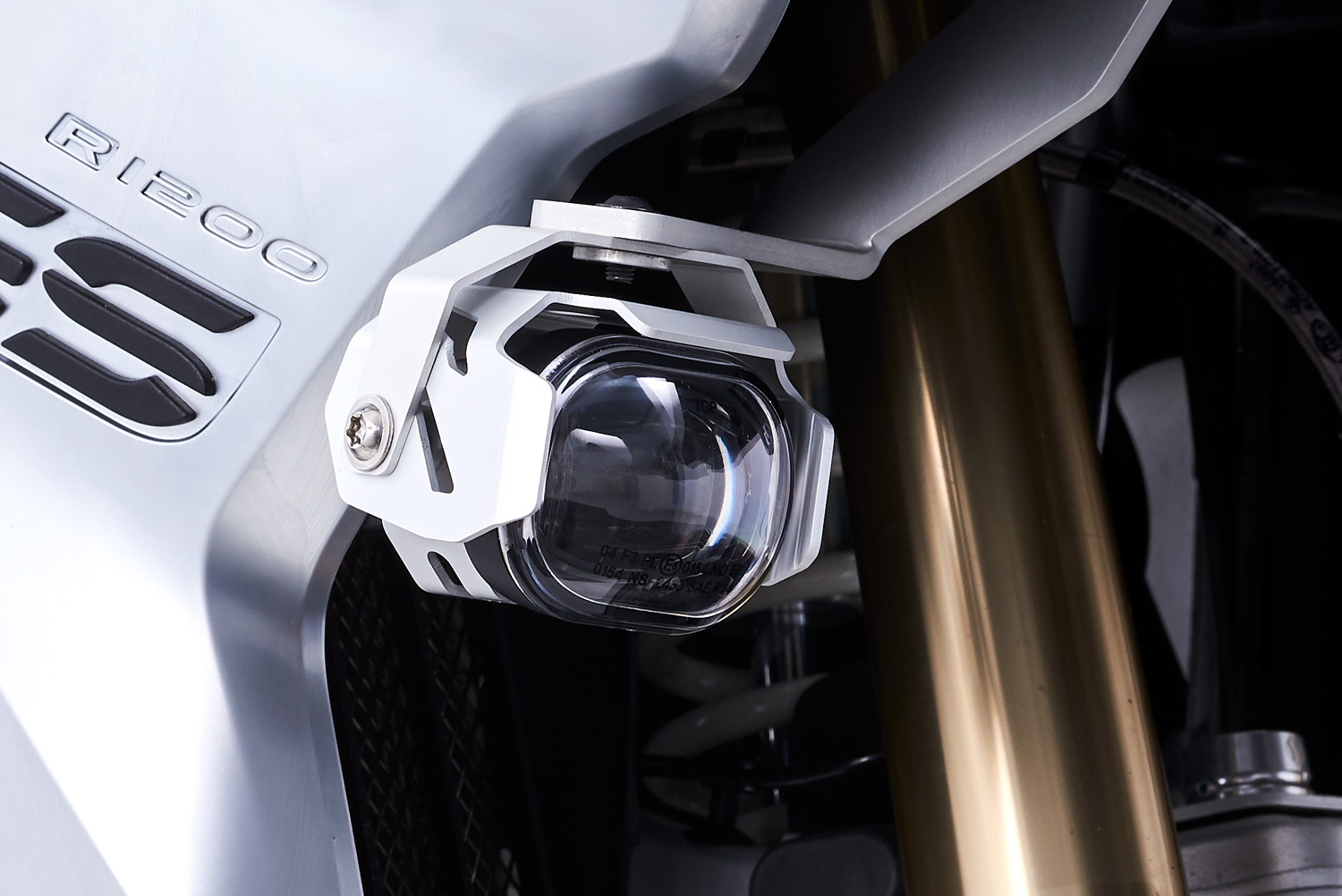 Wunderlich LED auxiliary headlight MICROFLOOTER - silver R 1200GS LC, R 1250GS - Image 2