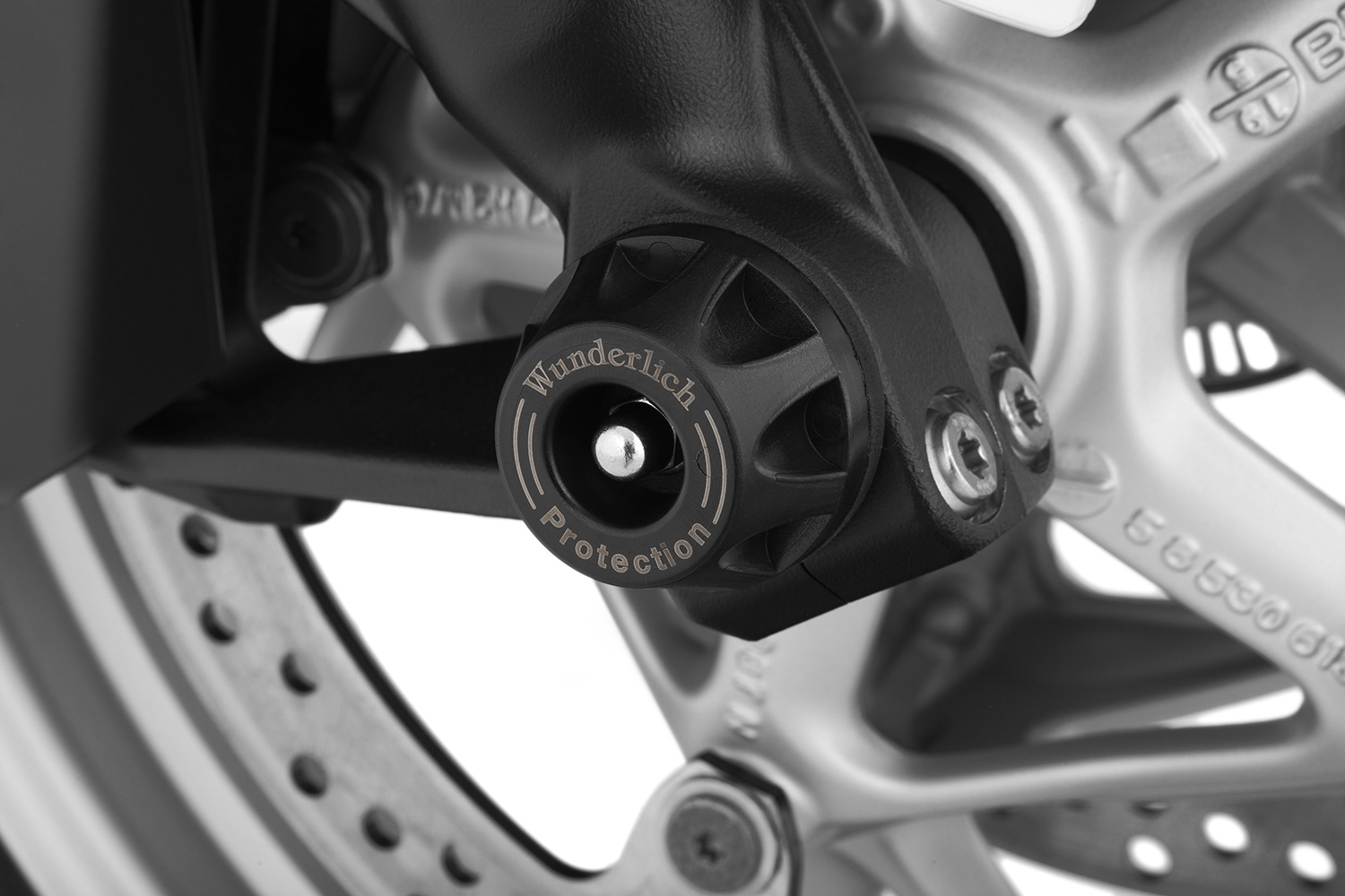 Wunderlich DOUBLESHOCK axle crash pads - front - black F 750GS, F 850GS, F900 - Image 4