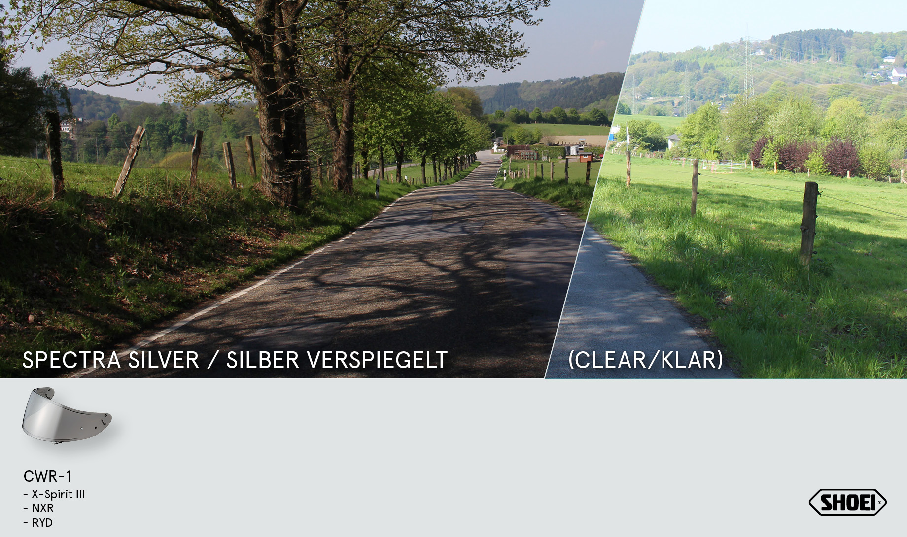 Shoei CWR-1 visiiri, spectra silver - Image 2