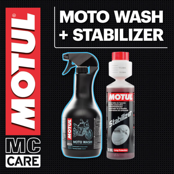 Motul E2 Moto Wash + Fuel Stabilizer