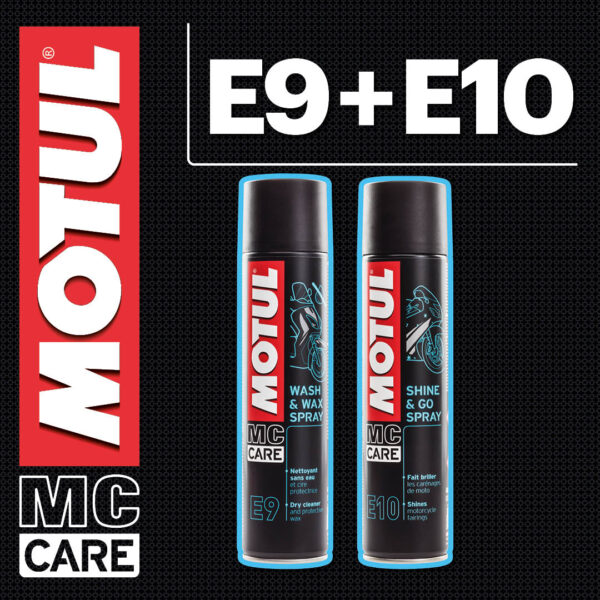Motul E9 Wash & Wax spray + E10 Shine & Go spray