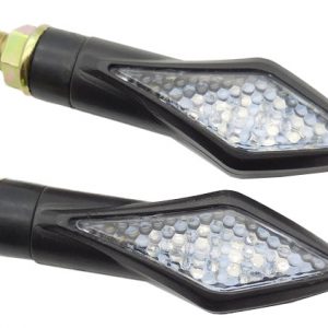 Motrix LED-MINIVILKKUPARI, mustat-kirkas lasi