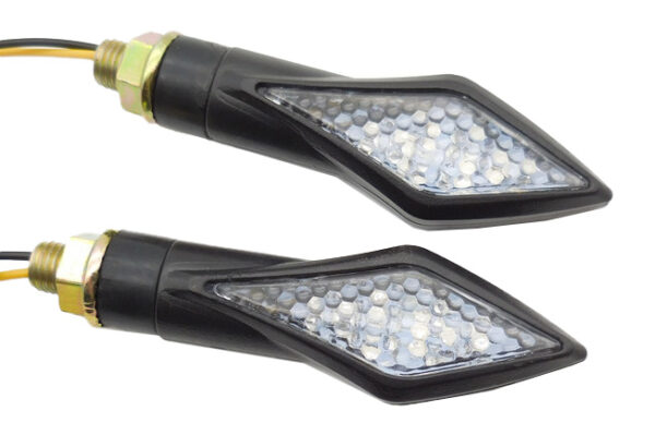 Motrix LED-MINIVILKKUPARI, mustat-kirkas lasi