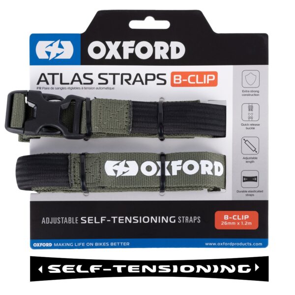Oxford Atlas B-Clip 26mm x 1.2M Vihreä (pari)