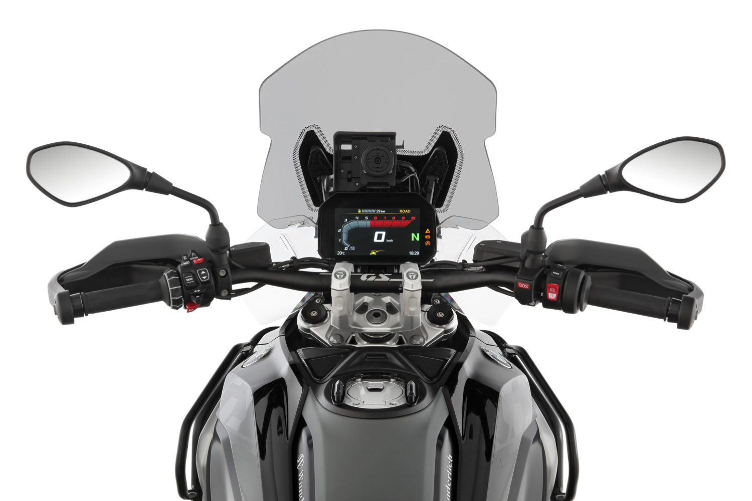 Wunderlich Windshield MARATHON R 1300 GS (Adventure) - For models with ACC - smoked grey - Image 4