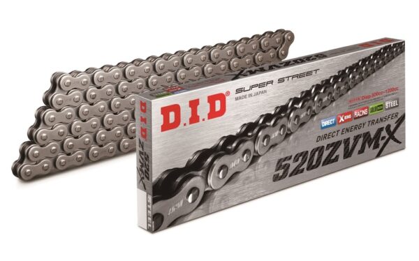 D.I.D 520ZVM-X X-RENGASKETJU 108 lenkkinen niittilukolla (ZJ)