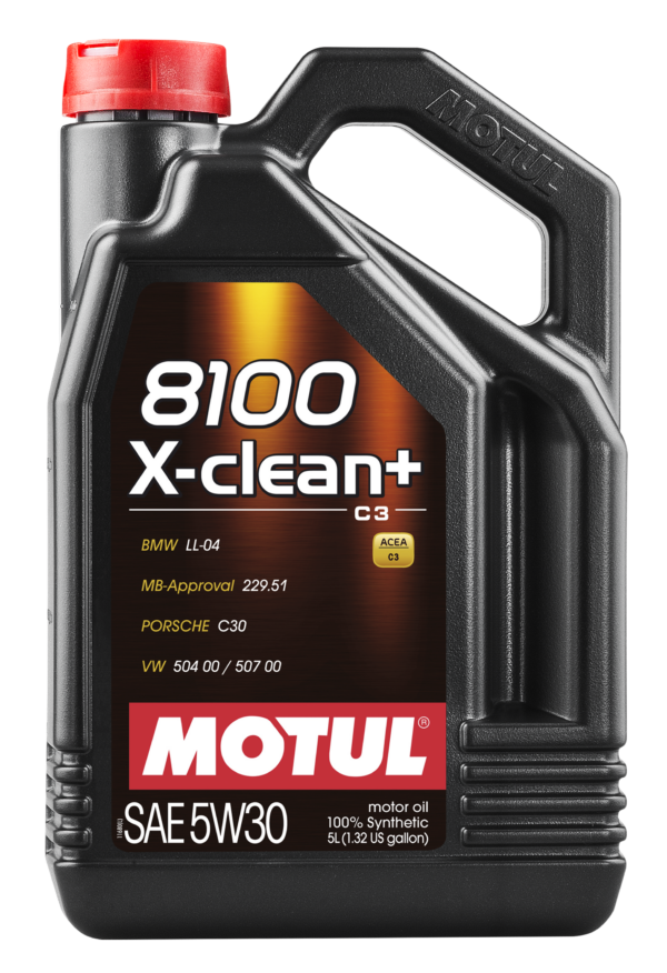 Motul 8100 X-Clean+ 5W30 täyssynteettinen moottoriöljy 5 litraa