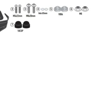 Kappa Alkuperäisten käsisuojien jatkopala Honda CRF1100L Africa Twin 2020-25, X-ADV 750 2021-25