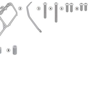 Kappa Putkiteline MONOKEY® CAM-SIDE sivulaukuille  Honda CRF1000L Africa Twin 2018-19