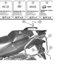 Kappa Putkiteline Monokey sivulaukuille Honda CBF 500 2004-12, CBF 600 S/N 2004-12, CBF 1000 2006-09