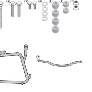 Kappa Putkiteline Monokey sivulaukuille Yamaha XT 1200 Z Super Ténéré 2010-20, ZE 2014-20