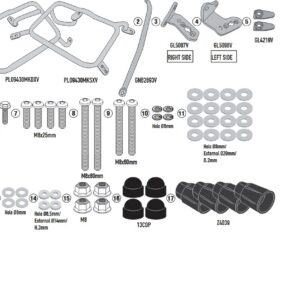 Kappa Putkiteline MONOKEY® sivulaukuille Husqvarna NORDEN 901 2022-25