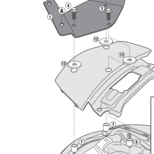Kappa Takalaukun teline Monokey Suzuki BURGMAN 650 2013-20