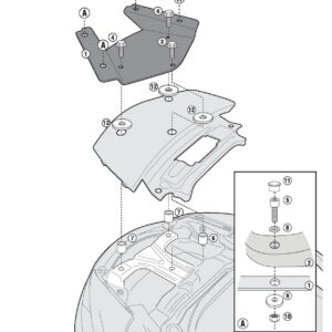 Kappa Takalaukun teline Monolock Suzuki BURGMAN 650 2013-20