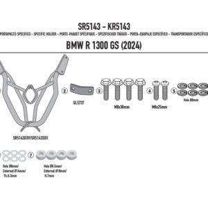Kappa Takalaukun teline BMW R1300GS (2024-26)