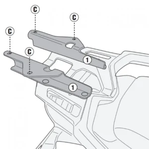 Kappa Takalaukun teline CF Moto 800MT/ 800MT Touring/ 800MT Sport / 800MT Explore 2022-26