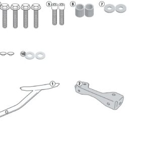 Kappa Takalaukun teline Honda CB 650 F 2014-18, CBR 650 F 2014-16