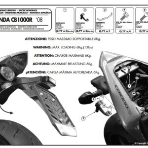 Kappa Takalaukun teline Honda CB 1000R 2008-17