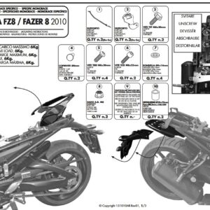 Kappa Takalaukun teline Yamaha FZ8, FAZER 8 2010-15