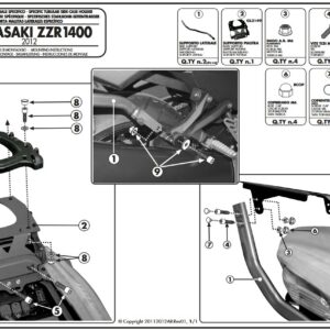 Kappa Takalaukun teline Kawasaki ZZR1400 2012-21