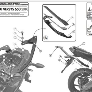 Kappa Takalaukun teline Kawasaki Versys 650 2010-14