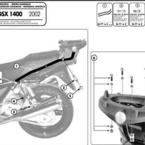 Kappa Takalaukun teline Suzuki GSX 1400 2002-07