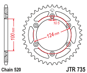 JT TAKARATAS 43-hampainen, JTR735.43