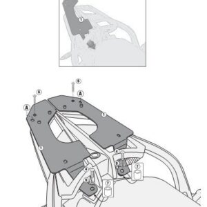 Kappa Takalaukun teline Monokey laukulle BMW F800 GT 2013-19, F 800 R 2015-19